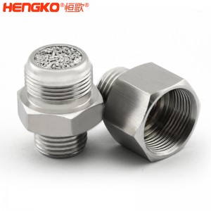 5 10 30 40微米醫(yī)用級粉末燒結(jié)不銹鋼316L直列式過濾器氧氣回路通風(fēng)機(jī)過濾用